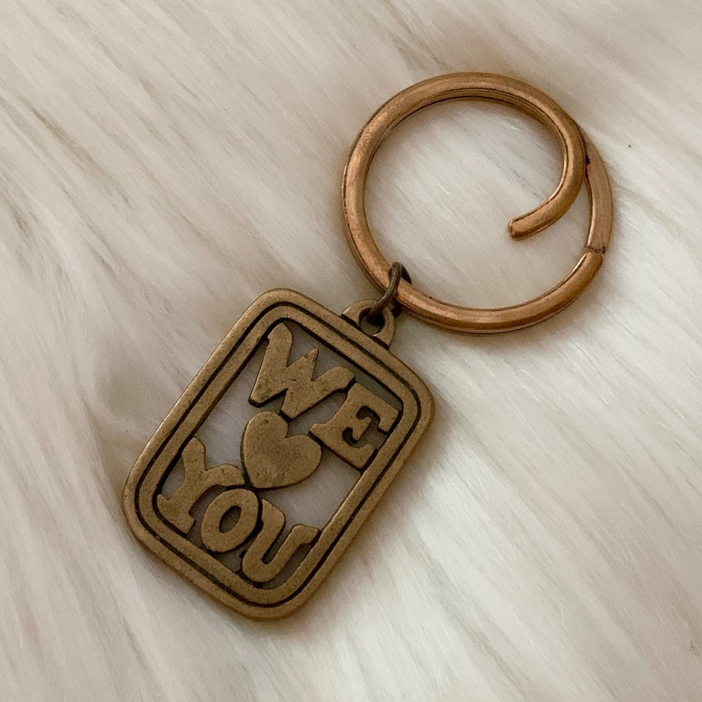 James Avery Rare Bronze Keychain We Love You Gem